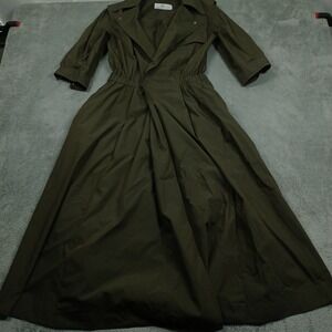 Toga Pulla Shirt Dress Womens Green Utility Japan Military Designer Runway